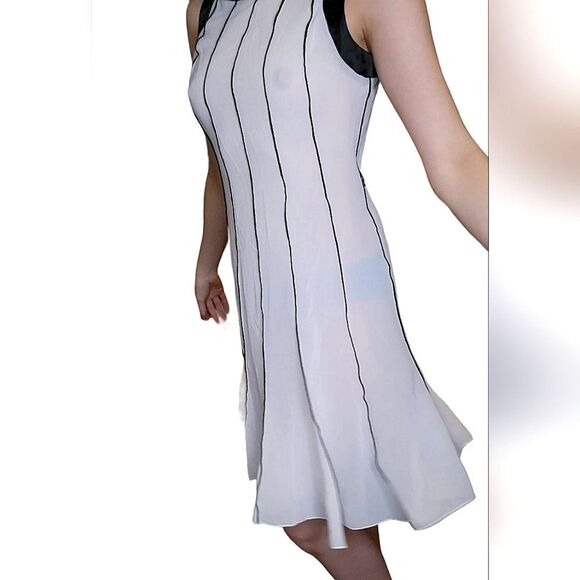 Vintage Sandra Darren Flapper-esque Mini Dress- Size 6 - Picture 1 of 8